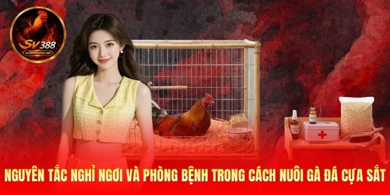 Nguyên tắc nghỉ ngơi và phòng bệnh trong cách nuôi gà đá cựa sắt